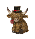 Holiday Highland Cow - Tophat