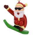 Snowboarding Santa Ornament