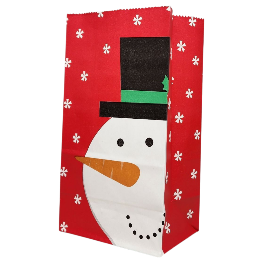 Paper Small Treat Sacks - Set of 10 - Snowman
