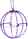 Purple LED Foldable Metal Sphere - 6 Inch