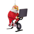 Shoebox I Believe Cycling Santa Ornament