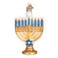 Menorah Glass Ornament
