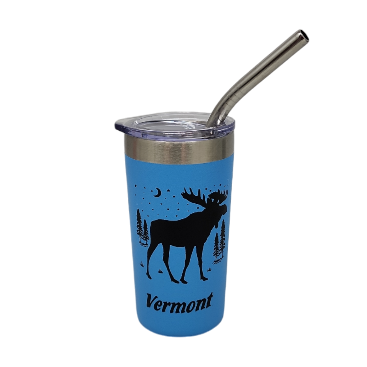 Vermont Moose Stainless Steel 2oz Shooter  - Blue
