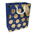 Ornaments on Blue Gift Bag -