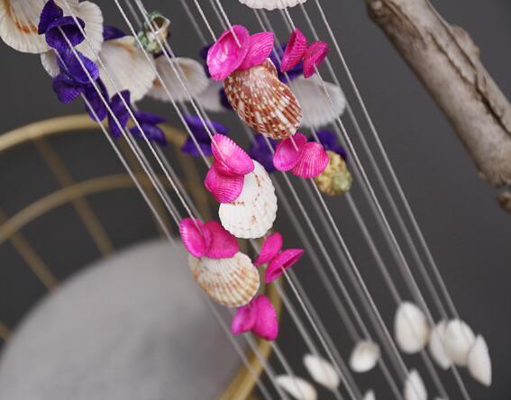 Japanese Wind Chimes Bells Hanging Ornaments Mobile Portable Waterproof Outdoor Wind-chime Mediterranean Style Home Garden Yard Decoration Natural Shell Wind Chimes Birthday Gifts