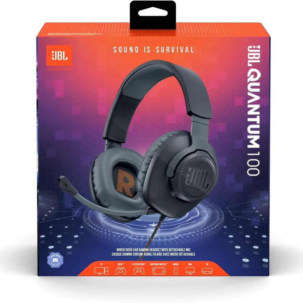 JBL Quantum 100 - Wired Over-Ear Gaming Headphones