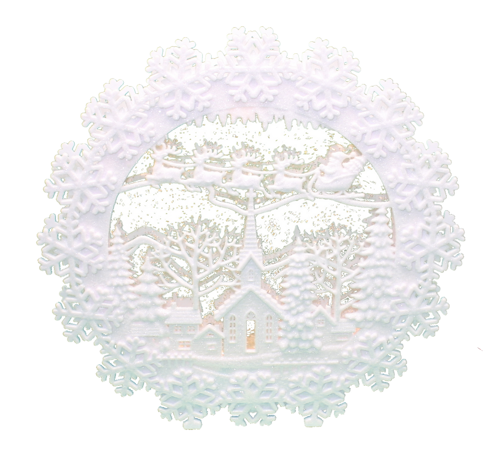 Lighted Spinning Water Globe Snowflake Wreath