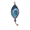 Blown Egyptian Glass Hummingbird Feeder - Blue