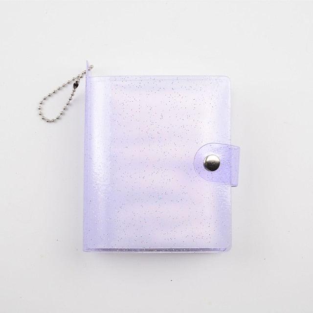Jelly Color Photo Album for Mini Card Photo Sticker Album Mini Photo Album Transparent Glitter Card Holder Gifts For Valentine Gifts for Friends