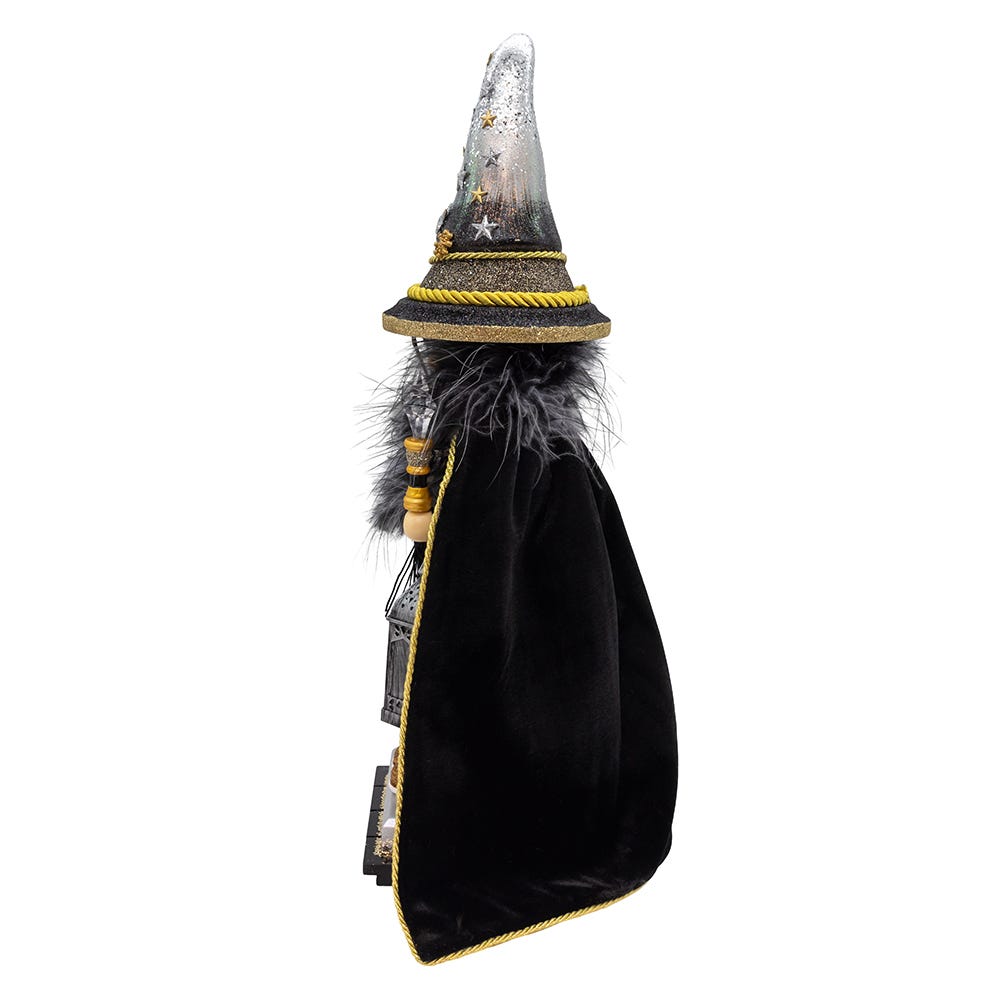 Black And Gold Wizard Nutcracker - 18 Inch