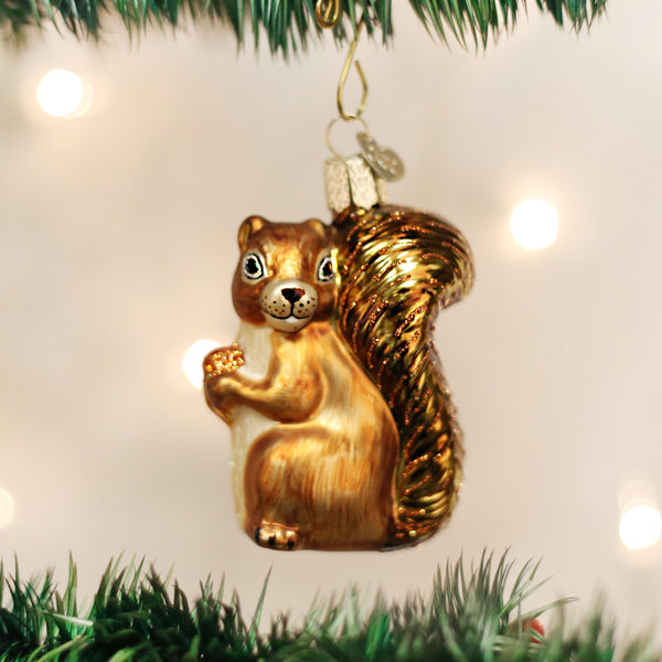 Squirrel Glass Ornaent