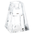 Crystal Clear Candle - Reversible Holder - 3.5 Inch