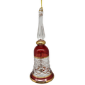 Gold Cut Etched Bell - Red