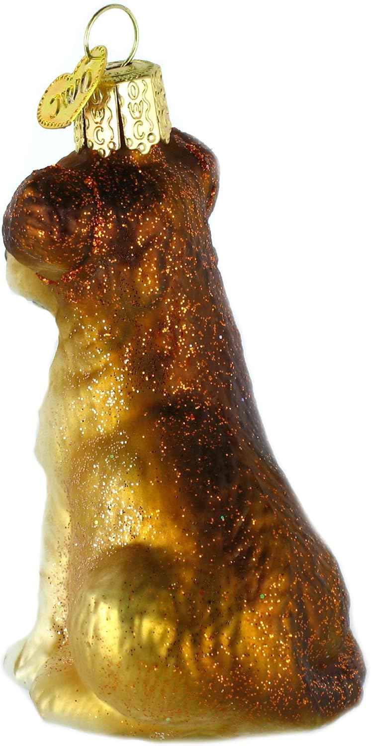 Shepherd Puppy Glass Ornament