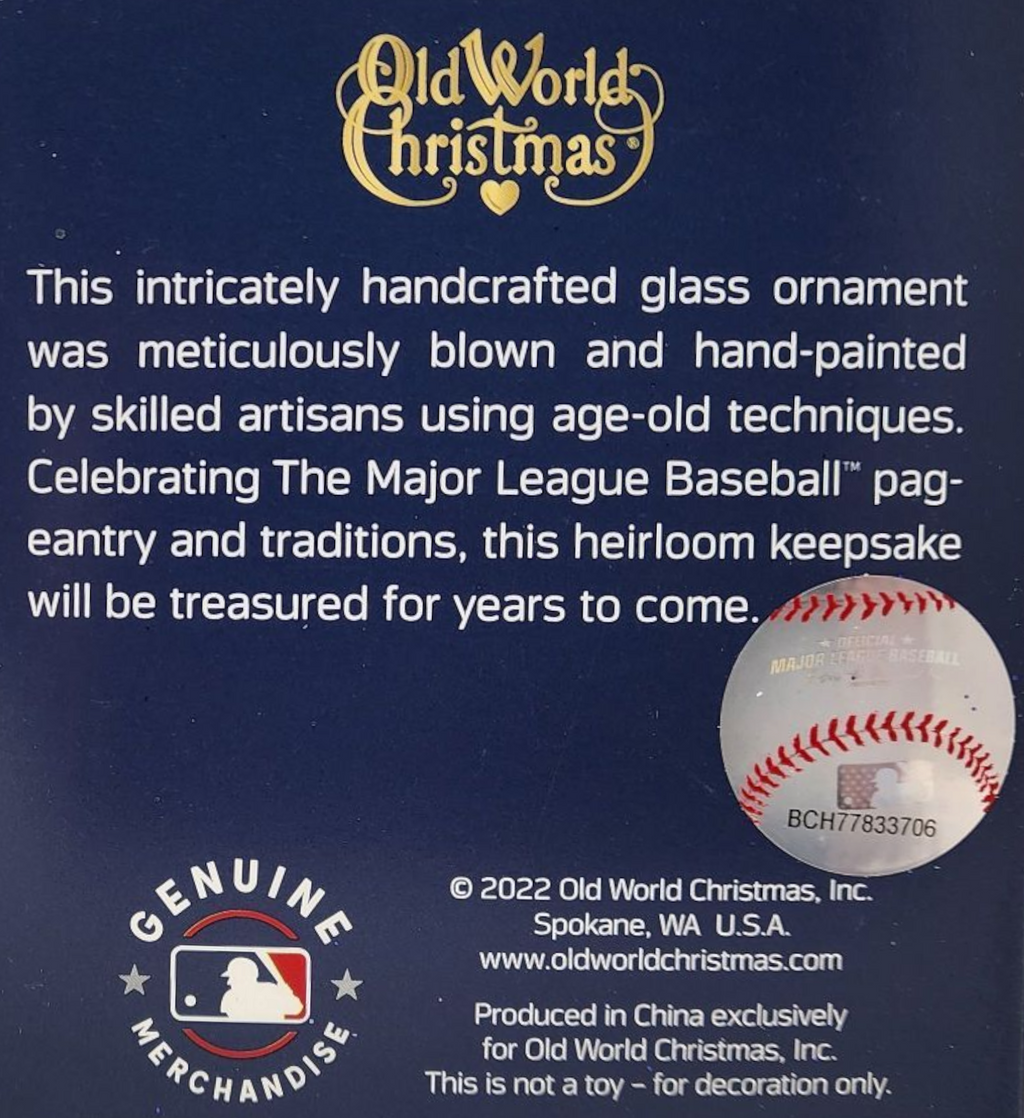 Boston Red Sox Baseball Cap Glass Ornament