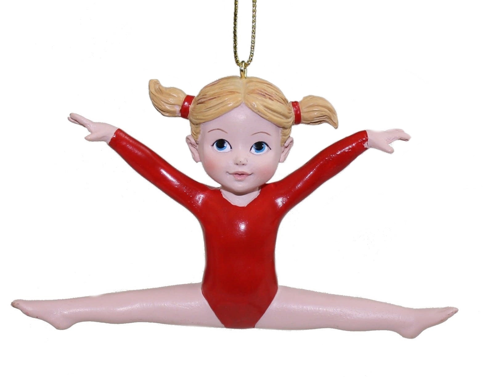 Little Gymnast Girl Ornament - Red