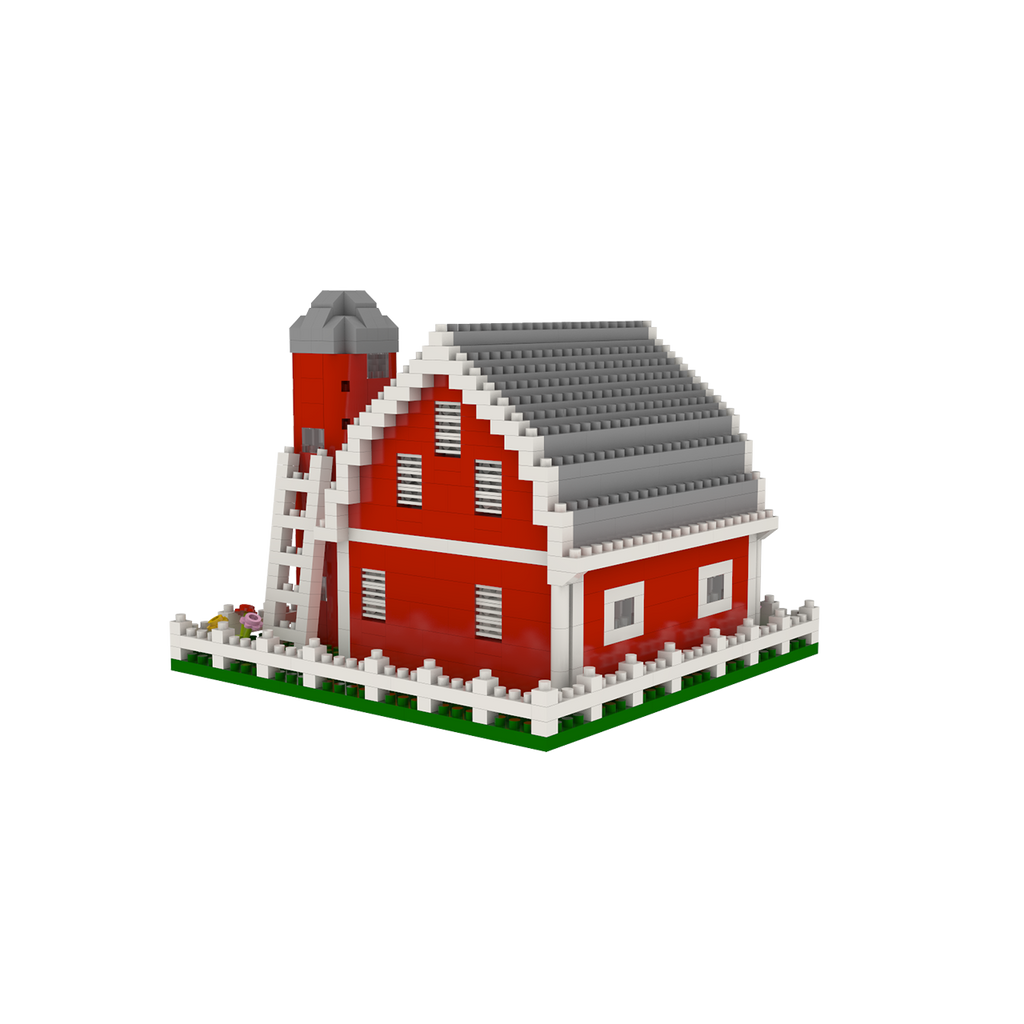 Mini Building Blocks - Farm Series - Barn with Fence