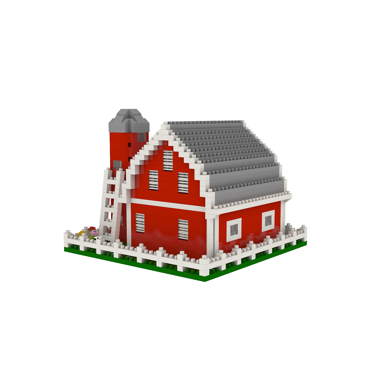 Mini Building Blocks - Farm Series - Barn with Fence
