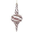 Peppermint Striped Spire Glass Ornament