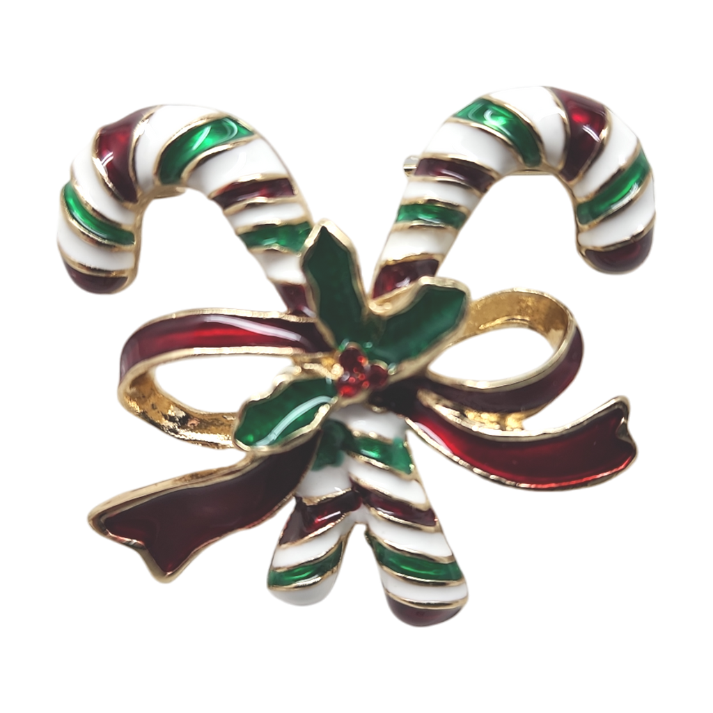 Enamel Finish Pin - Candy Canes