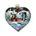 Country Heart Ornament - Silver base