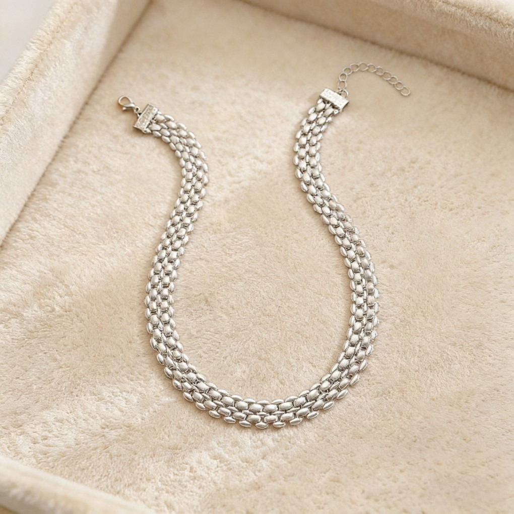 Y-Shaped Layered Necklace & Bracelet Set