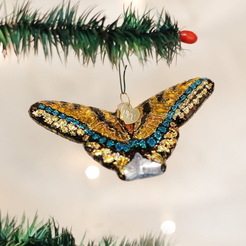 Swallowtail Butterfly Glass Ornament