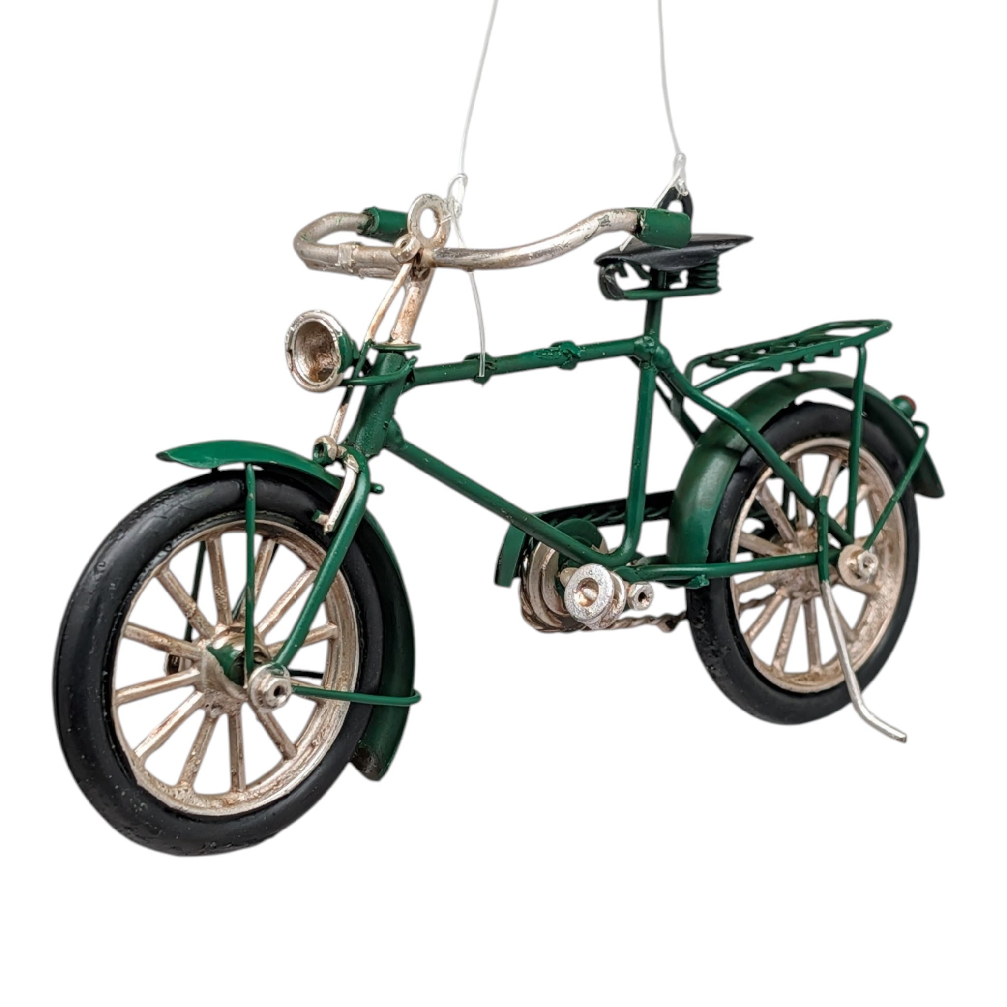 Green Bike Ornaments