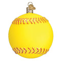 Softball  Glass Ornament