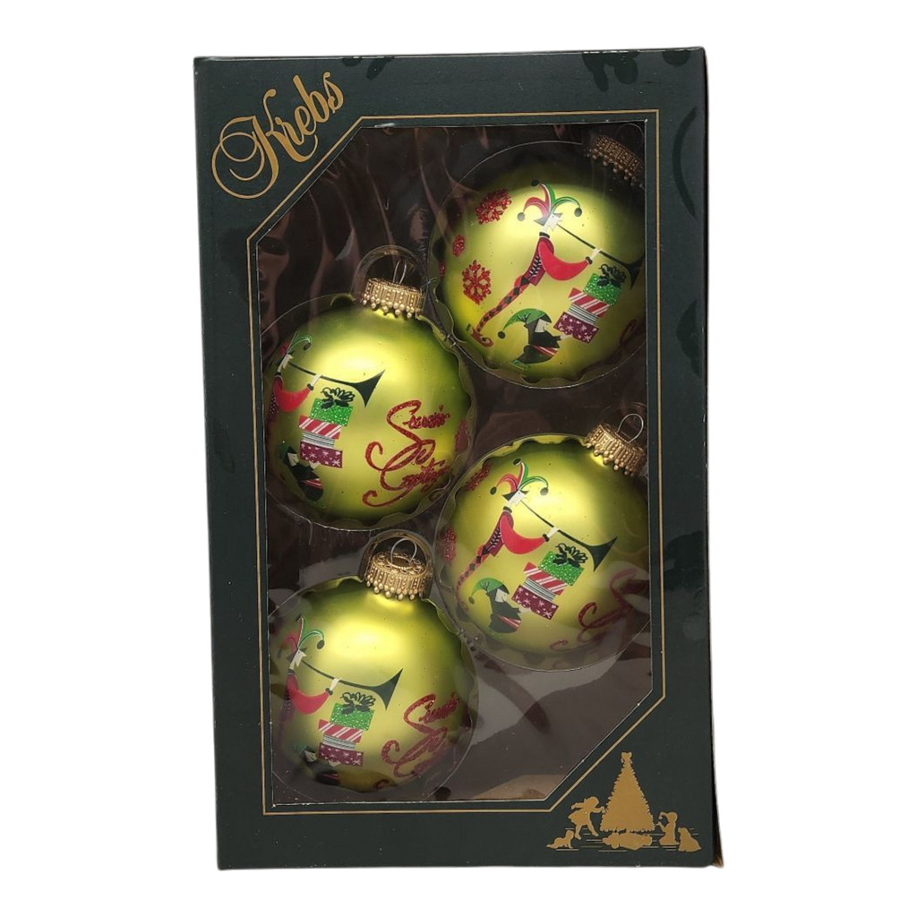 Krebs Value Glass Ornament 4 pack - Jesters and Elves