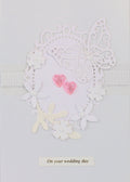 Handmade Embellished Card Collection - Wedding Day White Butterfly