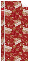 Traditional Roll Wrap - 40" x 288" - Candy Canes