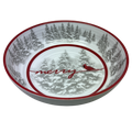 Merry Winter Scene Melamine Bowl
