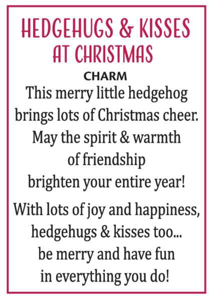 Holiday Hedgehog Charm With Ornament