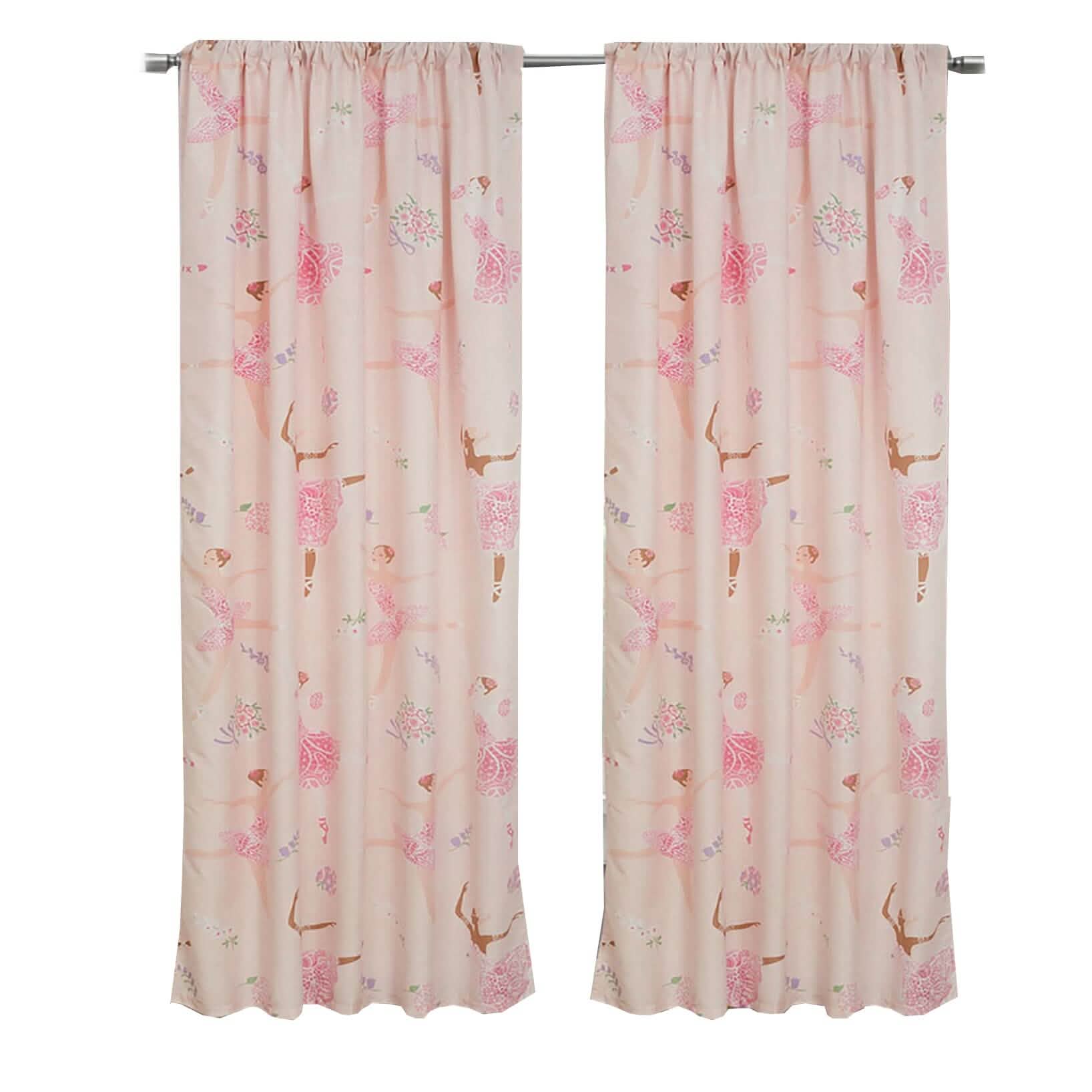 2-Piece Set: Kidz Mix Dancing Ballerinas Window Panel Pair