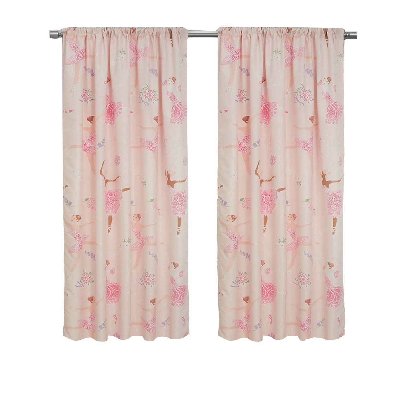 2-Piece Set: Kidz Mix Dancing Ballerinas Window Panel Pair