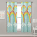 Kidz Mix Rainbow Clouds Window Panel Pair