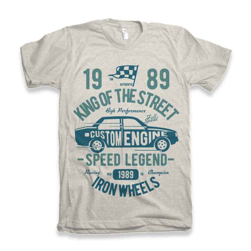 King Of The Street Men's Bamboo Viscose/Organic Cotton Short Sleeve Graphic T-Shirt