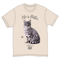Life is Better with a Tabby Cat T-Shirt -