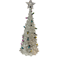 8 Inch Lighted Acrylic Christmas Tree - Clear