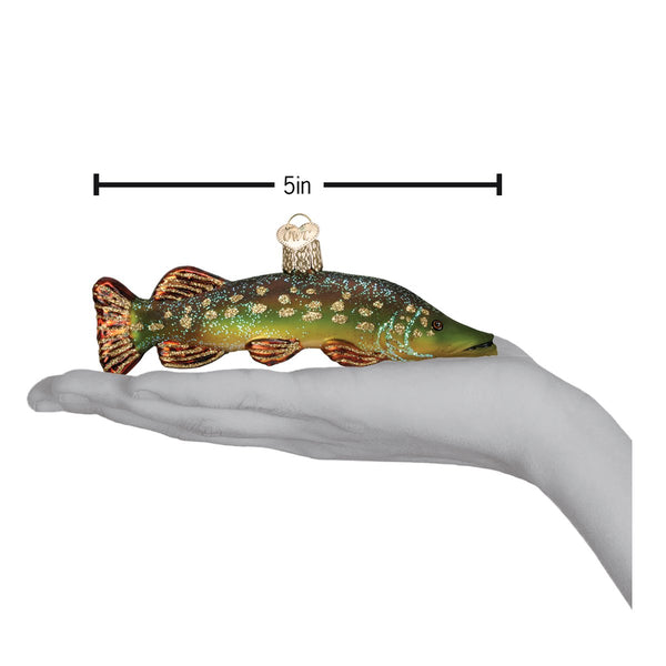Pike Fish Glass Ornament