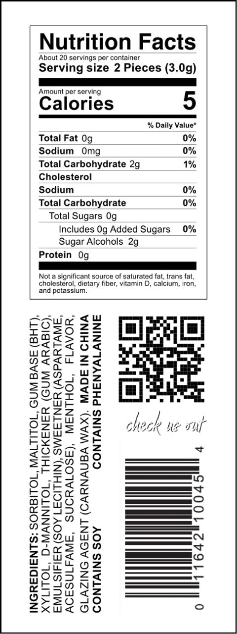 Chowards Sugar Free Gum - Peppermint
