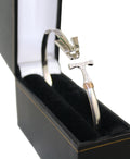 Vermont   Hook Bracelet Silver with Diamond Accents - 4mm Band - 7 Inch