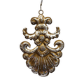 5.5 Inch Metal Ornament Filigree - Santa Face
