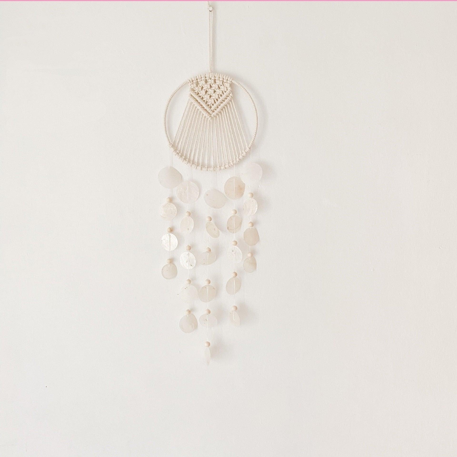 Korean Style Home Shell Melodious Sound Wind Chime Room Decoration Ornaments Nordic Hanging Wind Bells Wall Pendant For Home Office Kids Room Nursery Decor Gifts Photography Hanging Wind Chimes