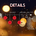 LED Lighted Sphere Ornament - 4 Piece Set - Red