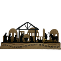 Wood Nativity Design Christmas Advent Calendar