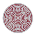 Red Medallion Round Printed Placemat