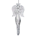 Angel Finial Glass Ornament - Holding a Star