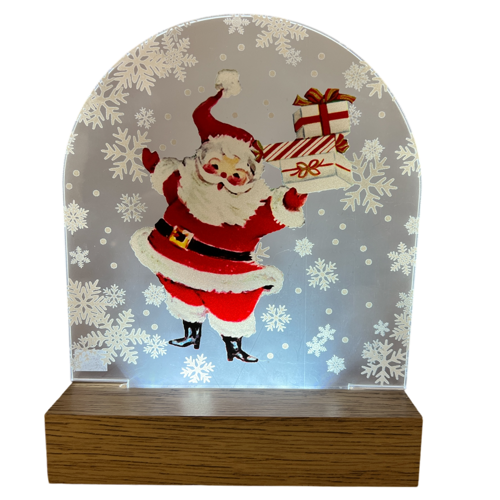 LED Santa Acrylic Shelf Sitter